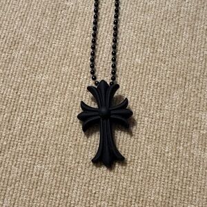Chrome hearts silicone cross pendant with ball chain